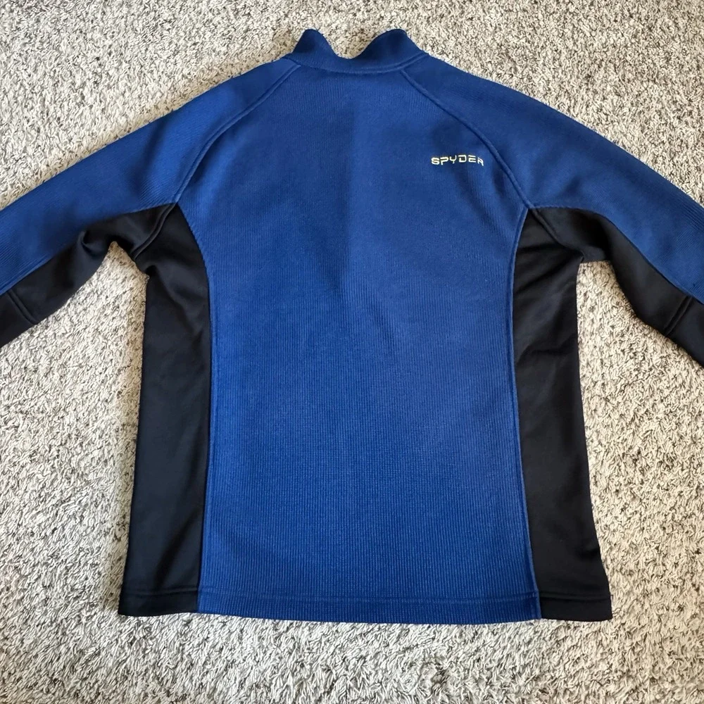 Spyder Men's XL Blue 1/4 Zip Performance Pullover Ski Thermal MidLayer‎